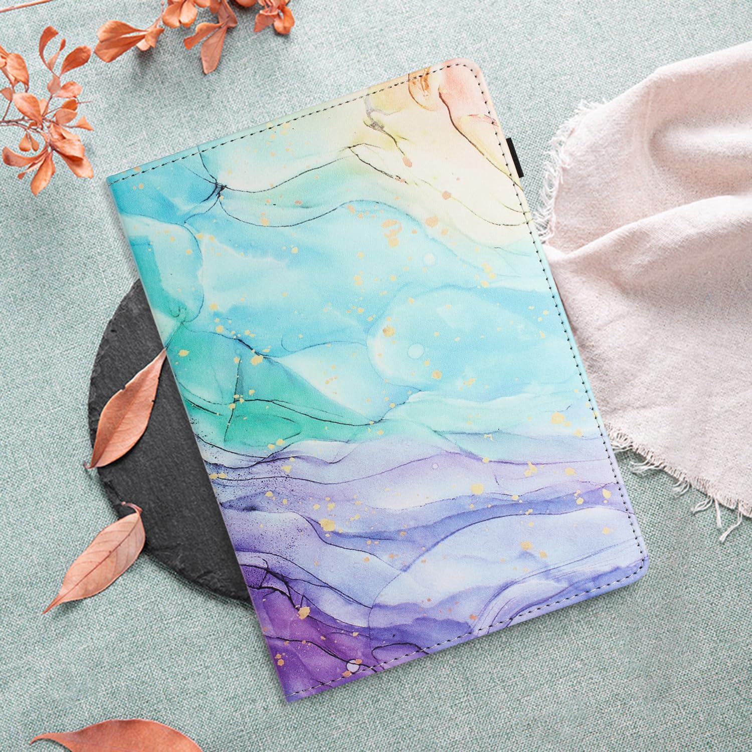 LSPCASA Custodia Per Honor Pad 10(12.1 pollici 2025) PU Leder Tablet Cover Con Supporto Funzione e Slot Folio Pieghevole Custodia Cover per Honor Pad 10-Pittura a olio