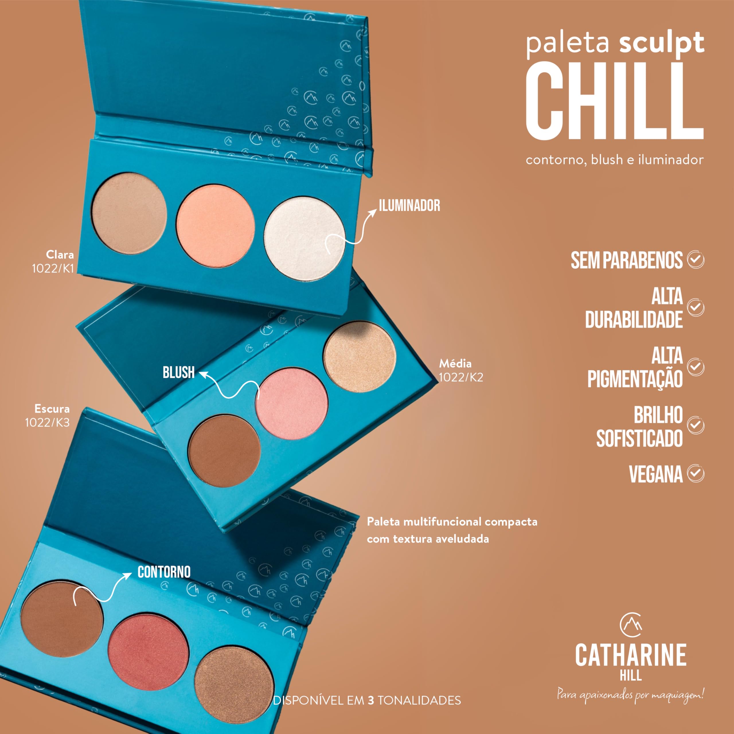 Catharine Hill Paleta Sculpt CHILL 1022/K2 Peles Médias 9g