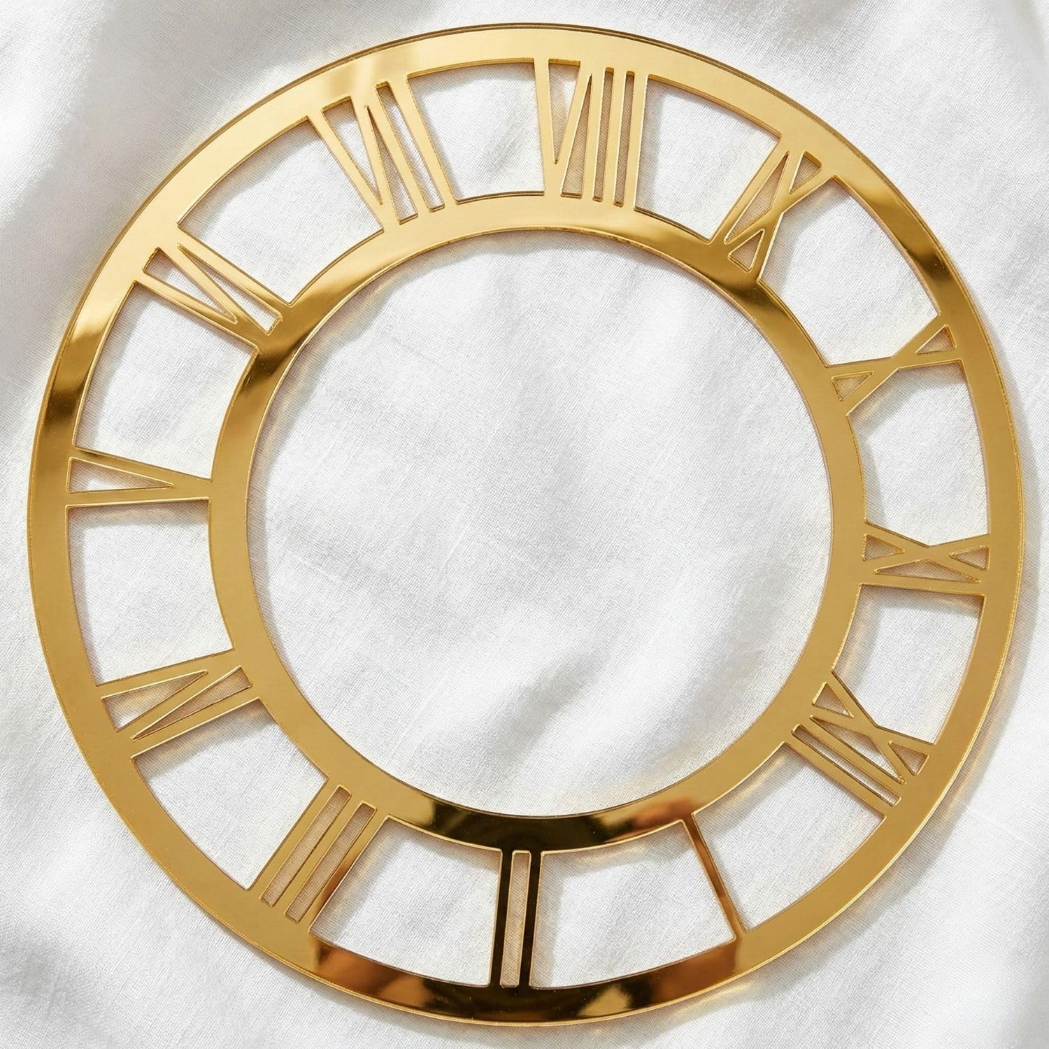 ORGNER Pack of 1 Laser Cut Golden Acrylic Roman Numerals for Clock Making, 8 Inch Size, Ideal for Resin Art, Home Décor, DIY Crafts and Decorative Projects-image-47