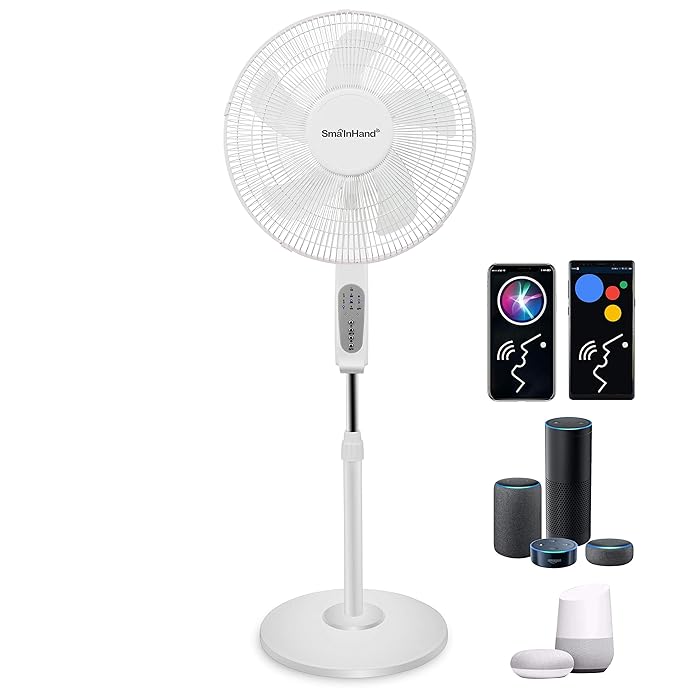 Buy Fan, WiFi Smart Fans Oscillating Fan Alexa Google Siri Remote Voice