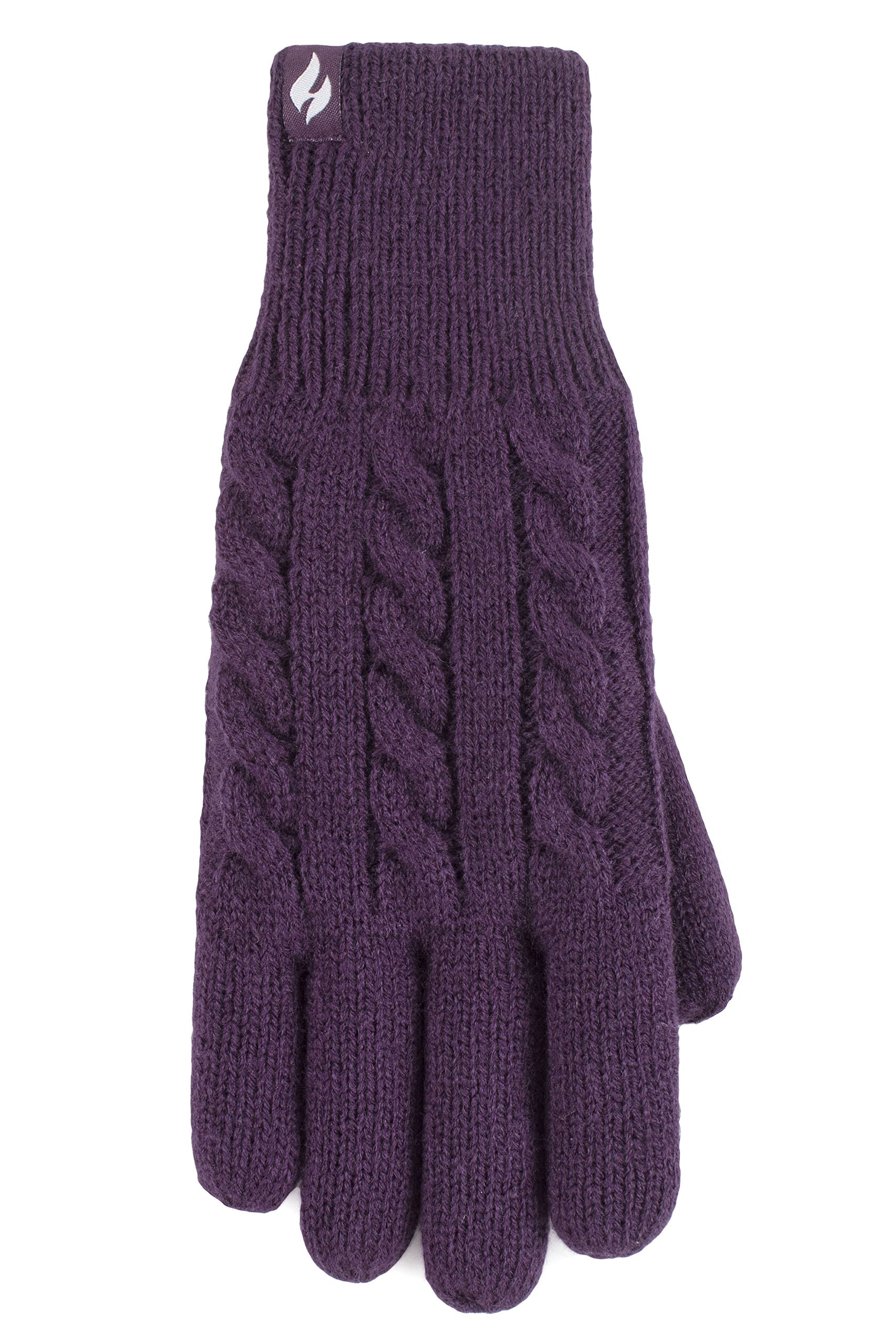 HEAT HOLDERS SOCKSHOP Ladies Willow Cable Gloves Pack of 1 Purple S-M