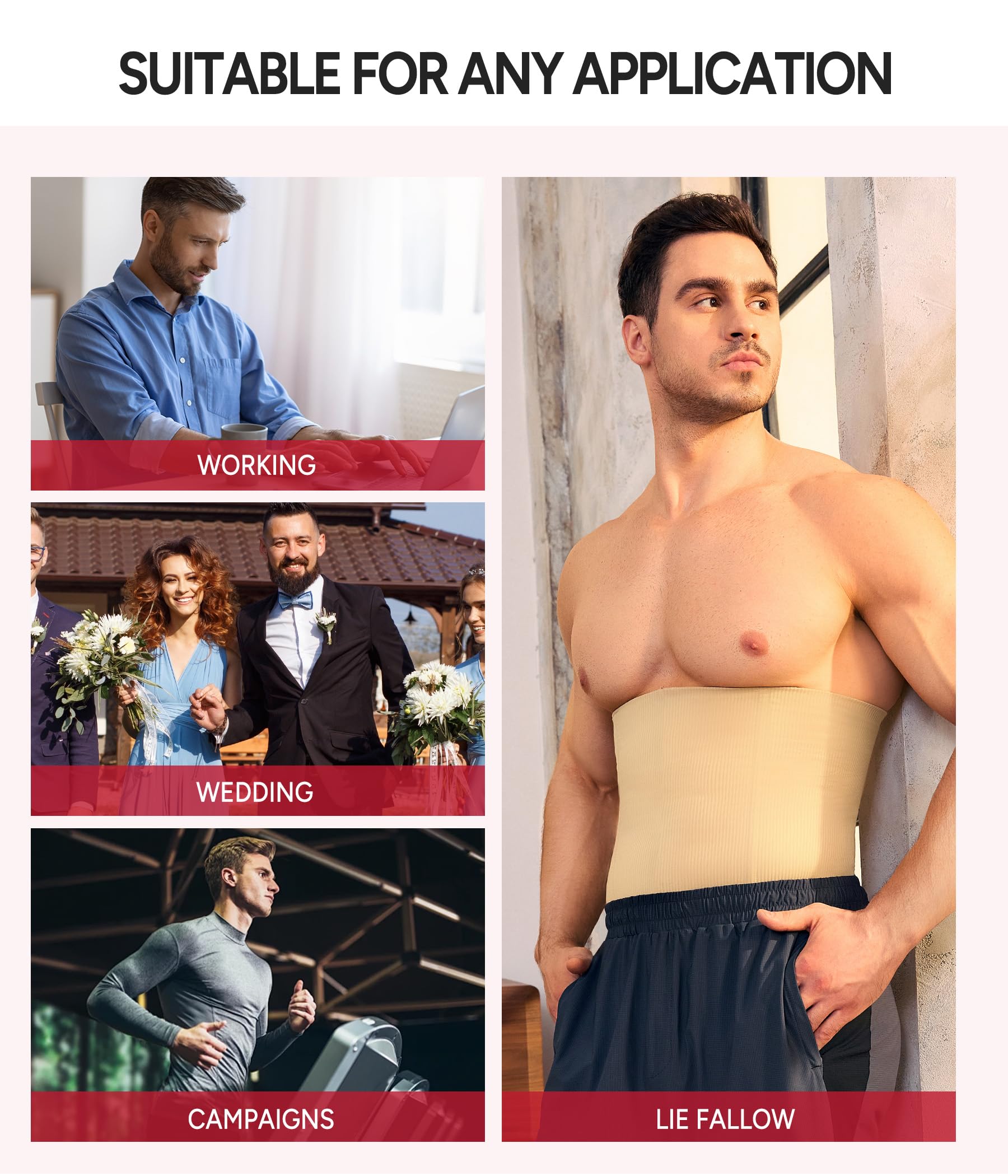 Nebility Uomo Fascia Addominale Dimagrante Corsetto Snellente Cintura Intimo Modellante Dimagrante per Uomo Fascia Pancia Sportivo Fitness Waist Trainer