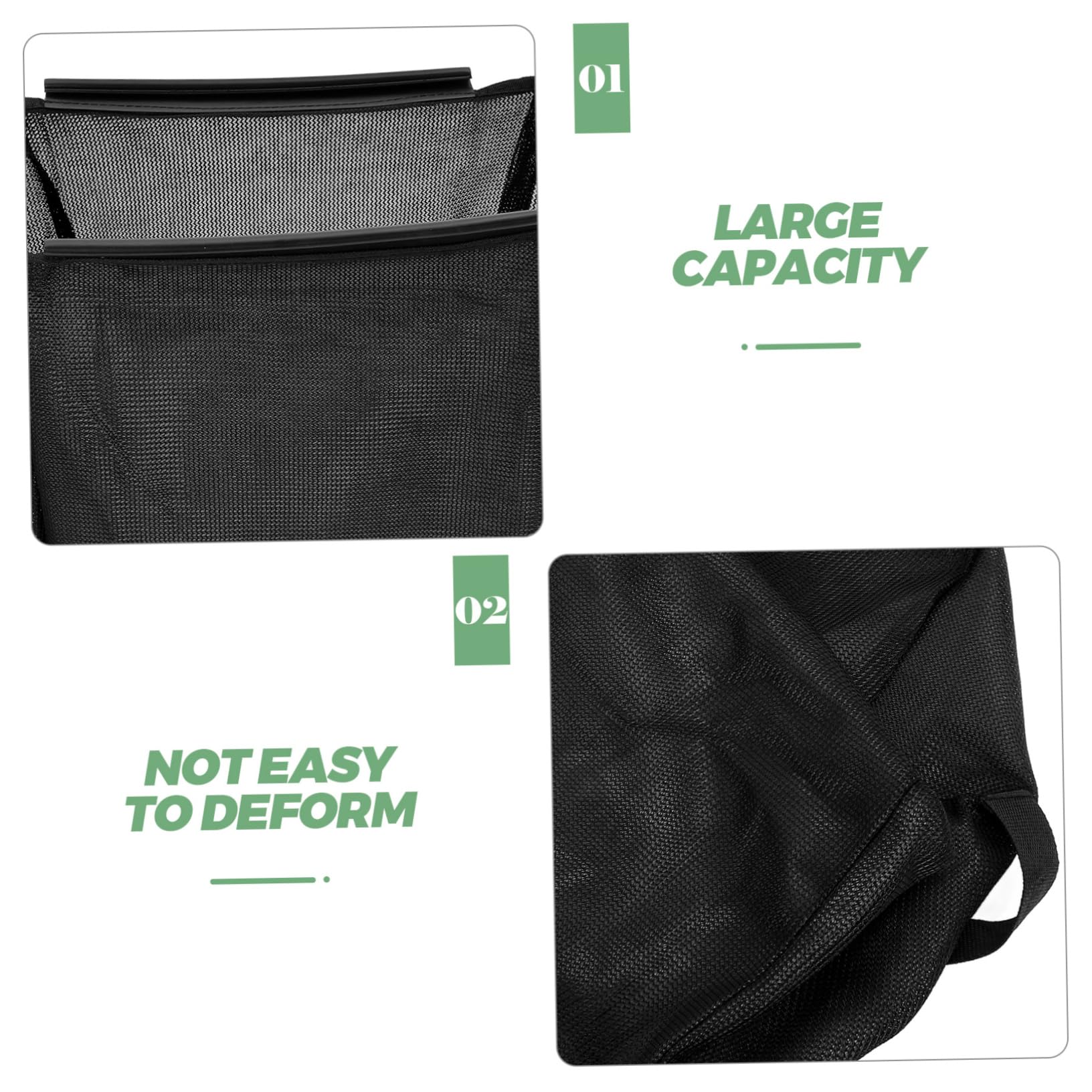 Bolsa Recolectora de Césped de Nailon Negro, Cierre Cordón y Tamaño Ajustable, para Jardín y Limpieza de Hojas en Tractor Cortacésped
