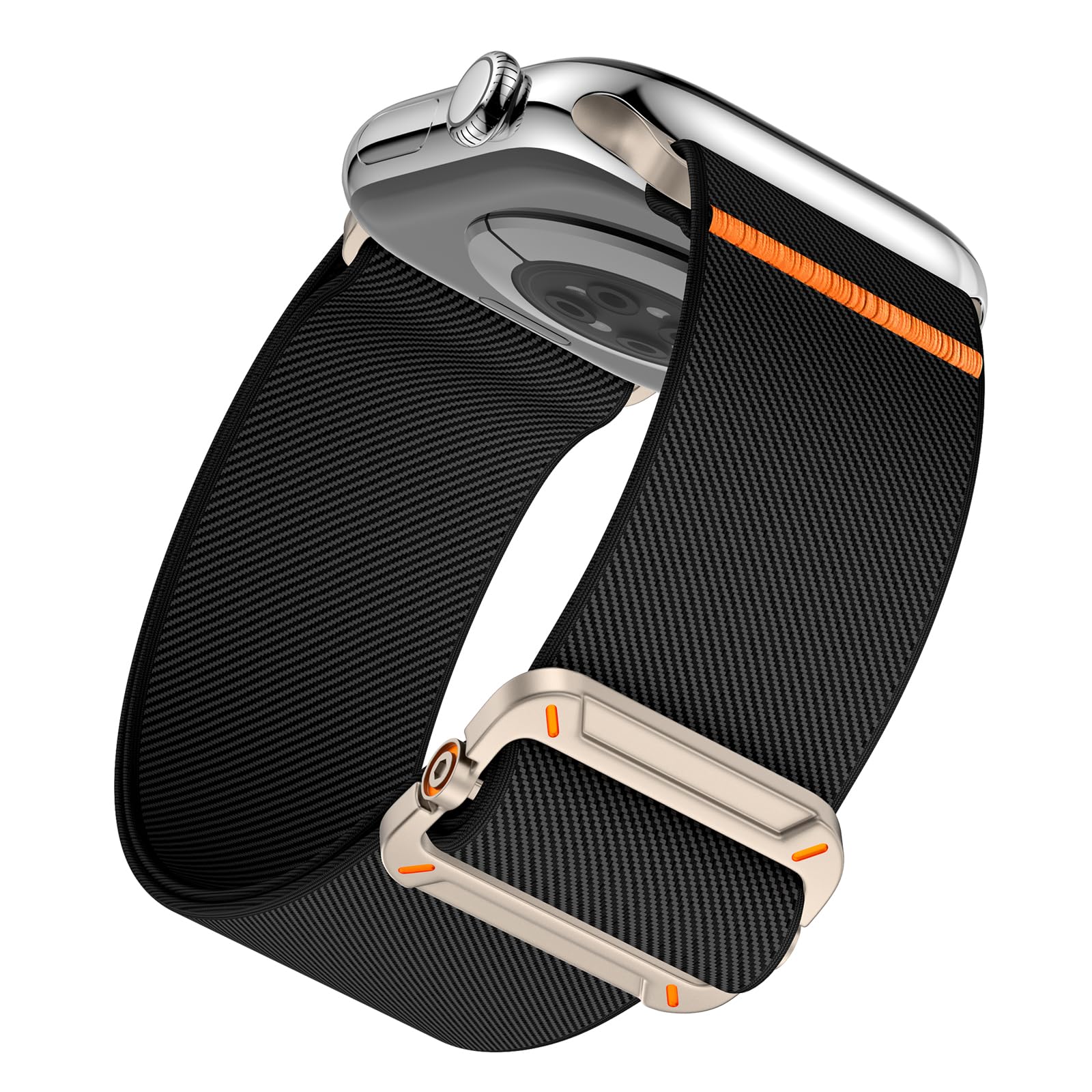 VEMIGON Sport Nylon Band Compatible with Apple Watch Series 9/8/7 (41mm/45mm) | Series 10 (42mm/46mm) | SE2/SE/6/5/4 (40mm/44mm) | Ultra 49mm | Series 3 38mm, Elastic Fabric Solo Loop Strap for iWatch-image-27