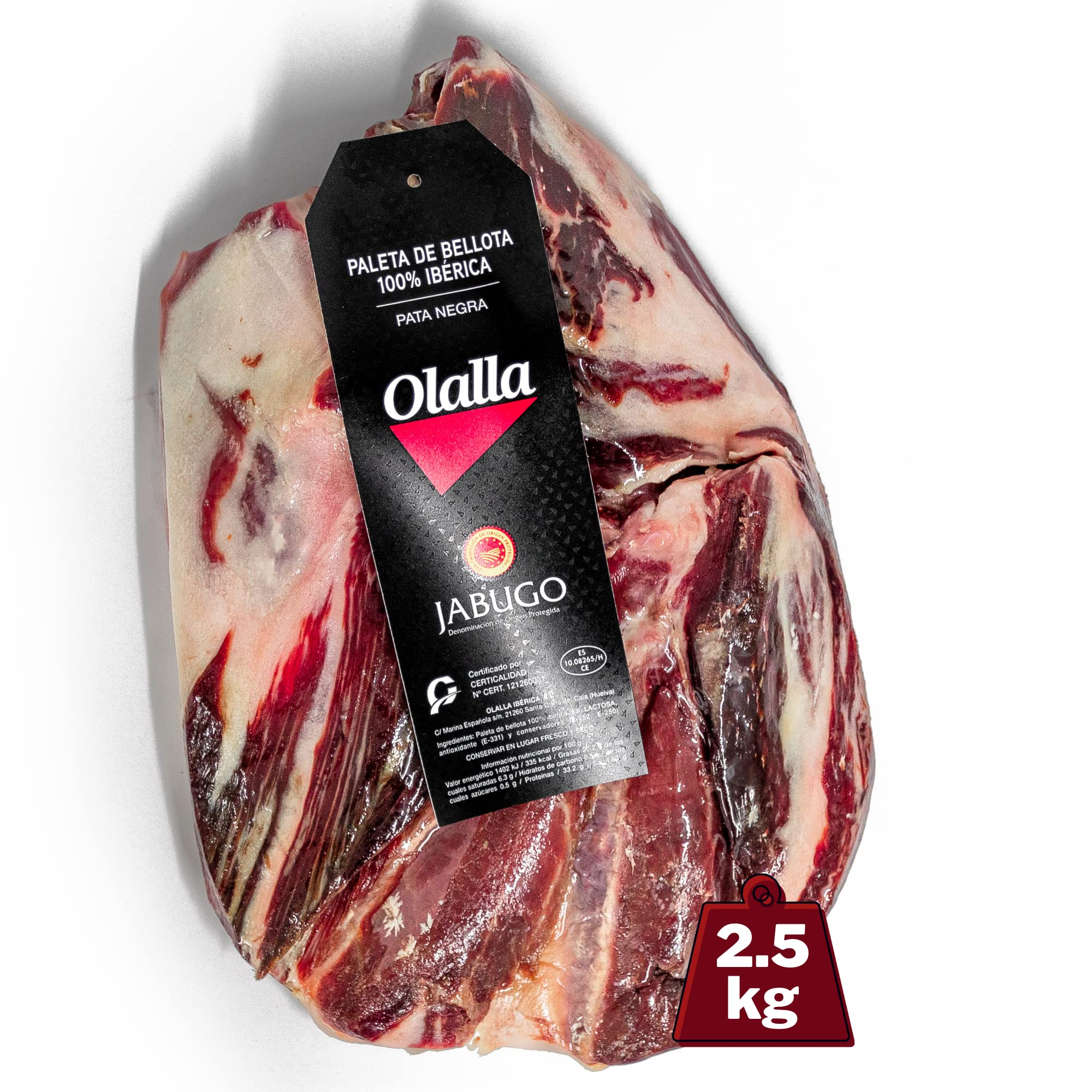2.5 kg Paleta de Bellota 100% Ibérico DOP Jabugo Summum Deshuesada - Jamon Iberico de Elaboracion Artesanal - Embutidos Ibericos de Bellota