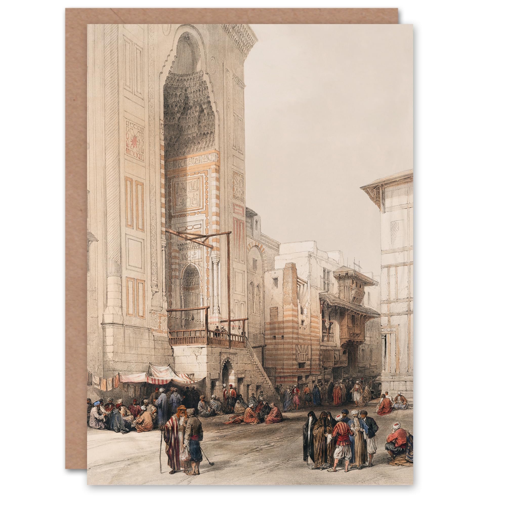 Artery8 David Roberts Art Card Mosque of Sultan Hassan Grand Entrance