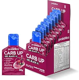 Carb Up Black Gel (300g) Caixa 10 unidades - Sabor Açai com Guaraná, Probiótica