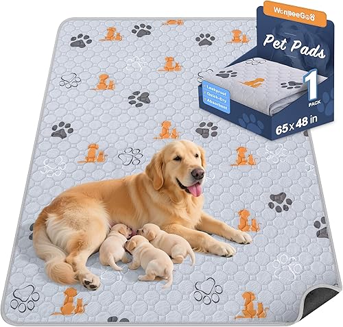 Miniatura 22 de Almohadillas lavables para orina para perros, paquete de 4 almohadillas absorbentes reutilizables para entrenamiento de perros y cachorros,