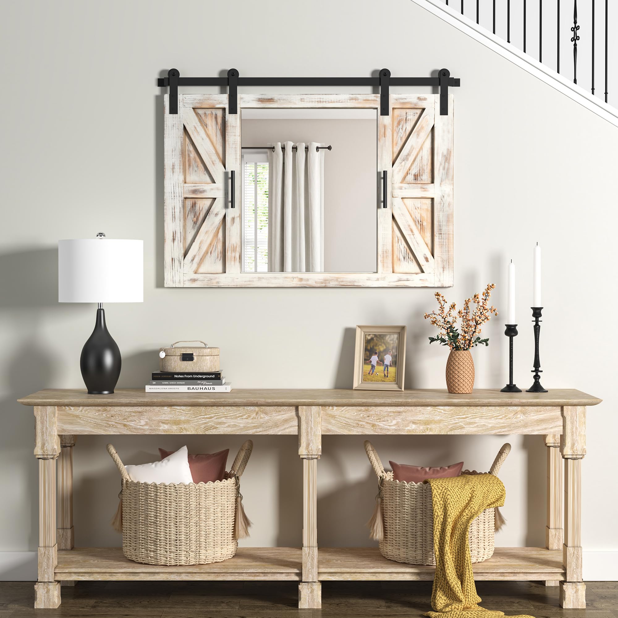 COGOOD Farmhouse Barn Door Mirror - 37
