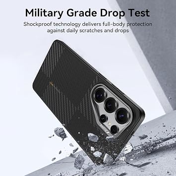 RAPTIC Samsung Galaxy S26 Ultra için Aramid Dual Kılıf, MagSafe ile Uyumlu, [Askeri Sınıf 13FT Düşme Testi], Kaymaz ve Ultra İnce Hafif Kılıf, 1500D Aramid Fiber AeroWoven Dokular, Mondrian