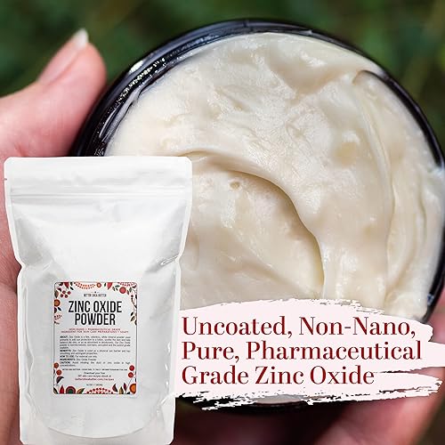 Miniatura 2 de Polvo de óxido de zinc - No nano, no recubierto, grado farmacéutico - Utilízalo para hacer tu propia crema o ungüento para el acné y el sarpullido,