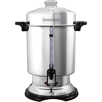 80 Cups Commercial Coffee Urn with Percolator, 1500W Upgraded Power, Quick-Brewing Coffee Maker With Auto Temp Control, Large Stainless Steel Hot Water Dispenser, Hot Beverage Urn For Events, Catering