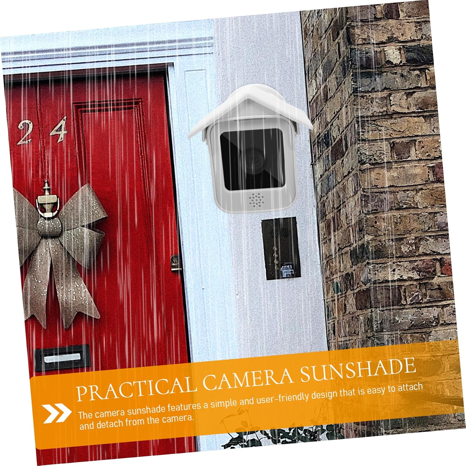 Holibanna 2sets Outdoor Camera Rain Cover Camera Shade for Cam Weatherproof Protector Easy Installation Lightweight Design for Outdoor Security Use