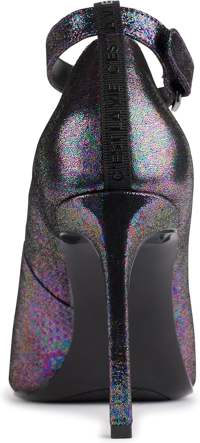 KARL LAGERFELD Women's Sury Evening Pointed Toe Ankle Strap Pump