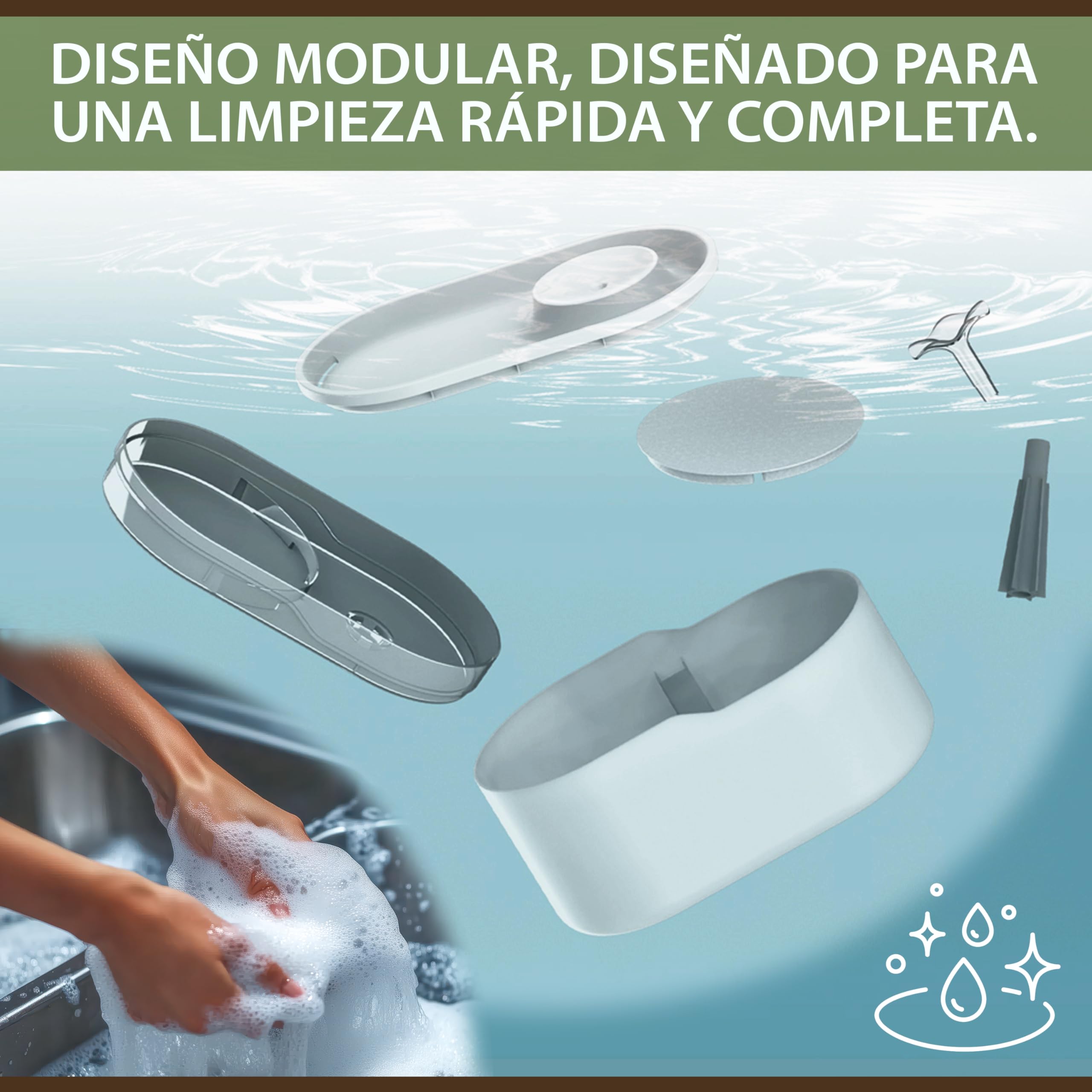 Fuente Agua Gatos 2,8L – Bebedero Automático Silencioso con Filtro de Carbón Activo, Fuente para Gatos y Perros Pequeños, Fácil de Limpiar, Bajo Consumo