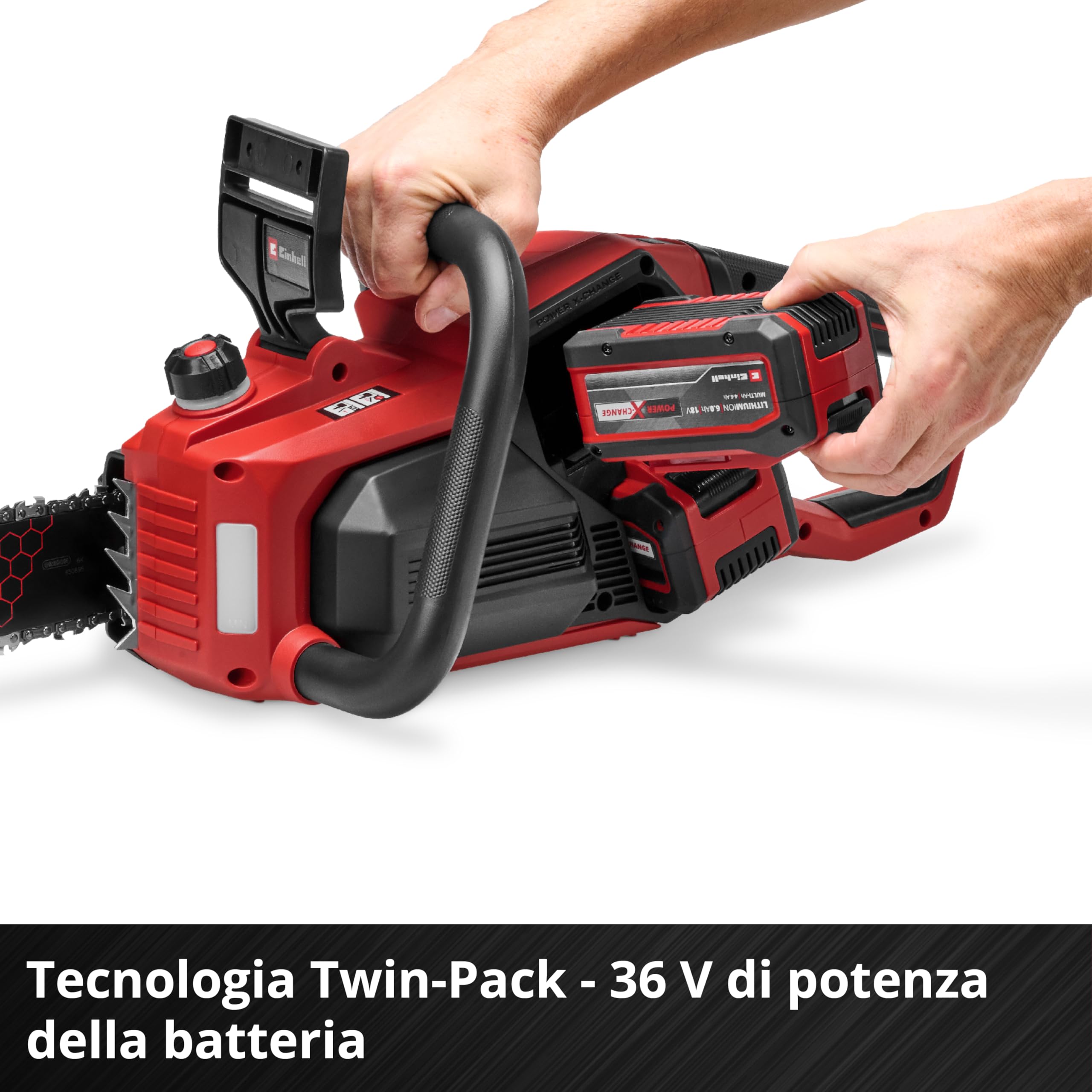 La sega a catena a batteria Einhell Professional GP-LC 36/40 Li BL-Solo (36 V, lunghezza di taglio 38 cm, brushless, velocità della catena 19 m/s, lubrificazione autom. della catena, senza batteria)