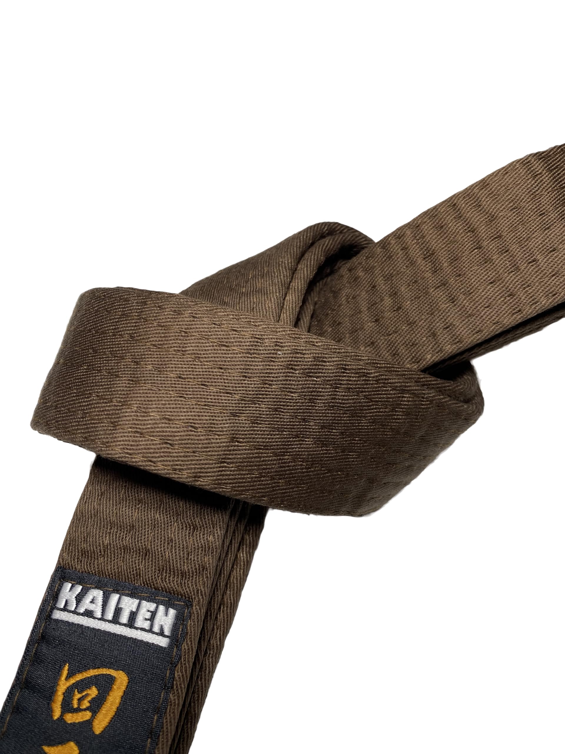 KAITEN Ceinture de karaté marron (coton) - 4 cm de large, longueur 230 à 350 cm - Sangle marron - Sangle de karaté
