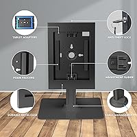 Vista 3 de Mount-It! Anti-Theft Tablet Kiosk, Locking Countertop Tablet Enclosure with Freestanding Base, Universal Enclosure Compatible with iPads Gen 7, 8, 9