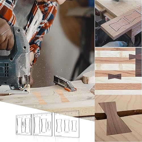 Miniatura 7 de 3 plantillas de enrutador de plantilla de incrustaciones de mariposa para carpintería, plantillas de plantilla de enrutador decorativas