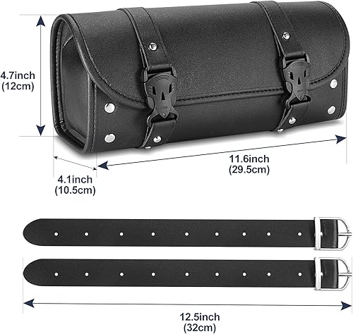 Miniatura 6 de NBOMOTO Bolsa universal de herramientas para motocicleta, de piel sintética, para horquillas, alforjas, manubrio, bolsa de almacenamiento para