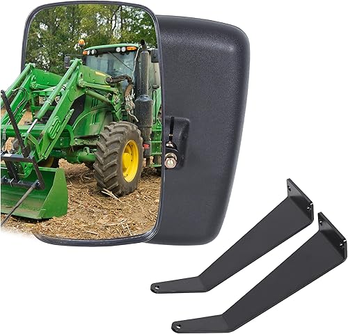 Conjunto de espejo de tractor con brazos fijos de repuesto para DM2455000 compatible con John Deere 5000 y 6000 Conjunto de espejo de tractor con brazos fijos de repuesto para DM2455000 compatible con John Deere 5000 y 6000