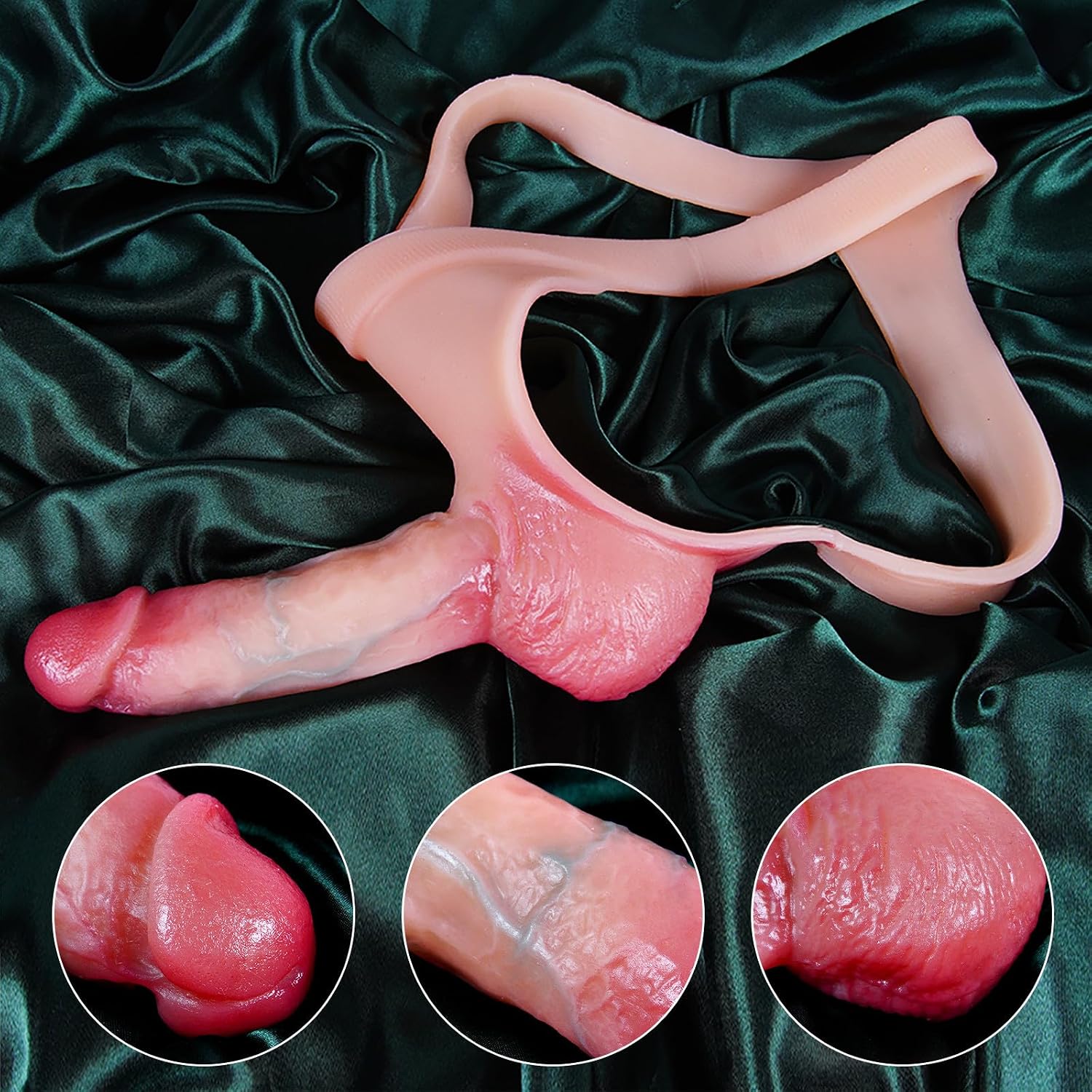 Silicone Strap-on Realistic Dildo Panties with 6.9" Small Silicone Penis,high-Elastic Wearable Solid Dildo Triangle Panties,Beginner-Friendly,Lesbian Couple G-spot/Anal/Vaginal Stimulator Cute Toy