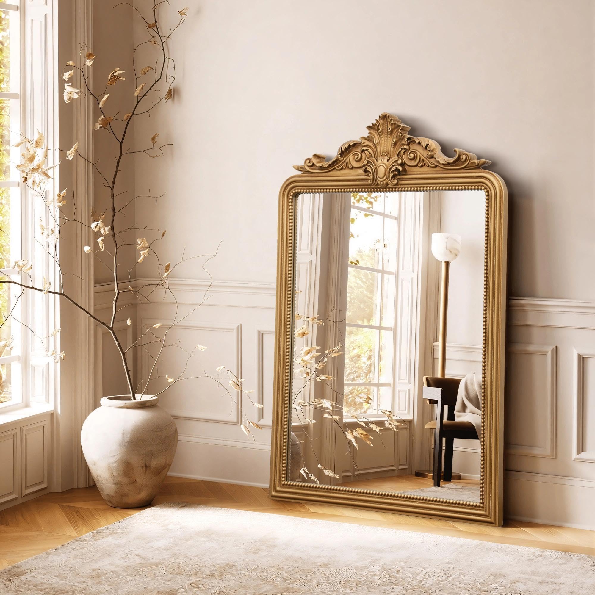 値下げ！　クラシックな金色の壁掛け鏡 Amazon.com: Besdomus Gold Vintage Decorative Mirror: 30