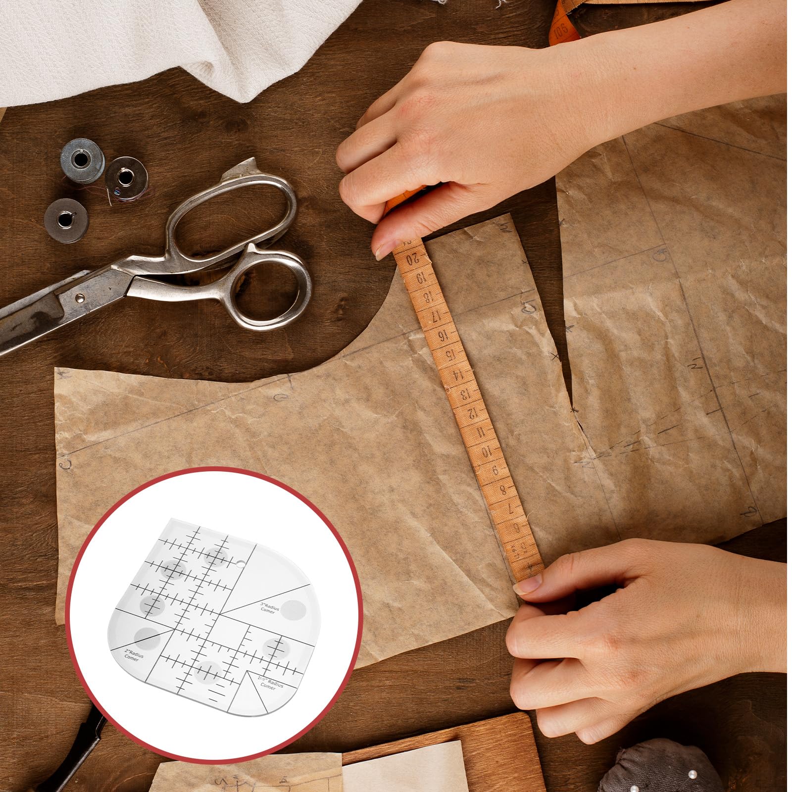 Fai da te cuco quilting righelli angolo rotondo modello acrilico k patchwork artistico stampo su misura stencil strumento modello fatto a mano per la casa  15