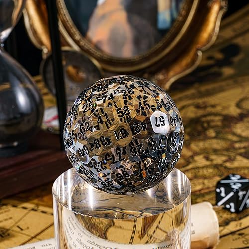 Miniatura 5 de Poludie Dados D100, dados poliédricos individuales de 100 caras D100 D100, dados de juego D&D, dados de juego D100, cubo de 100 lados con bolsa de