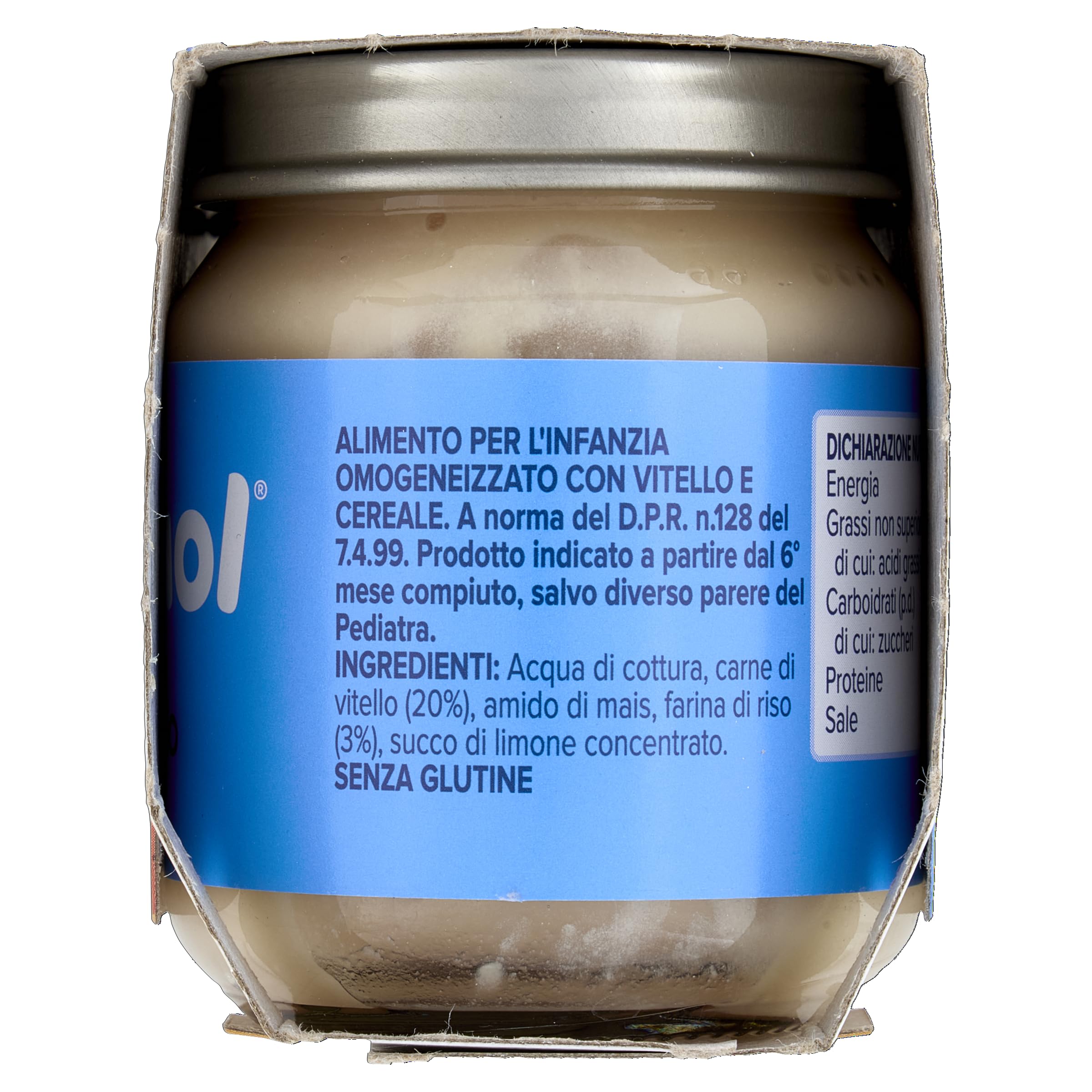 Nipiol Omogeneizzato Vitello - 2x120 g, 12 Confezioni