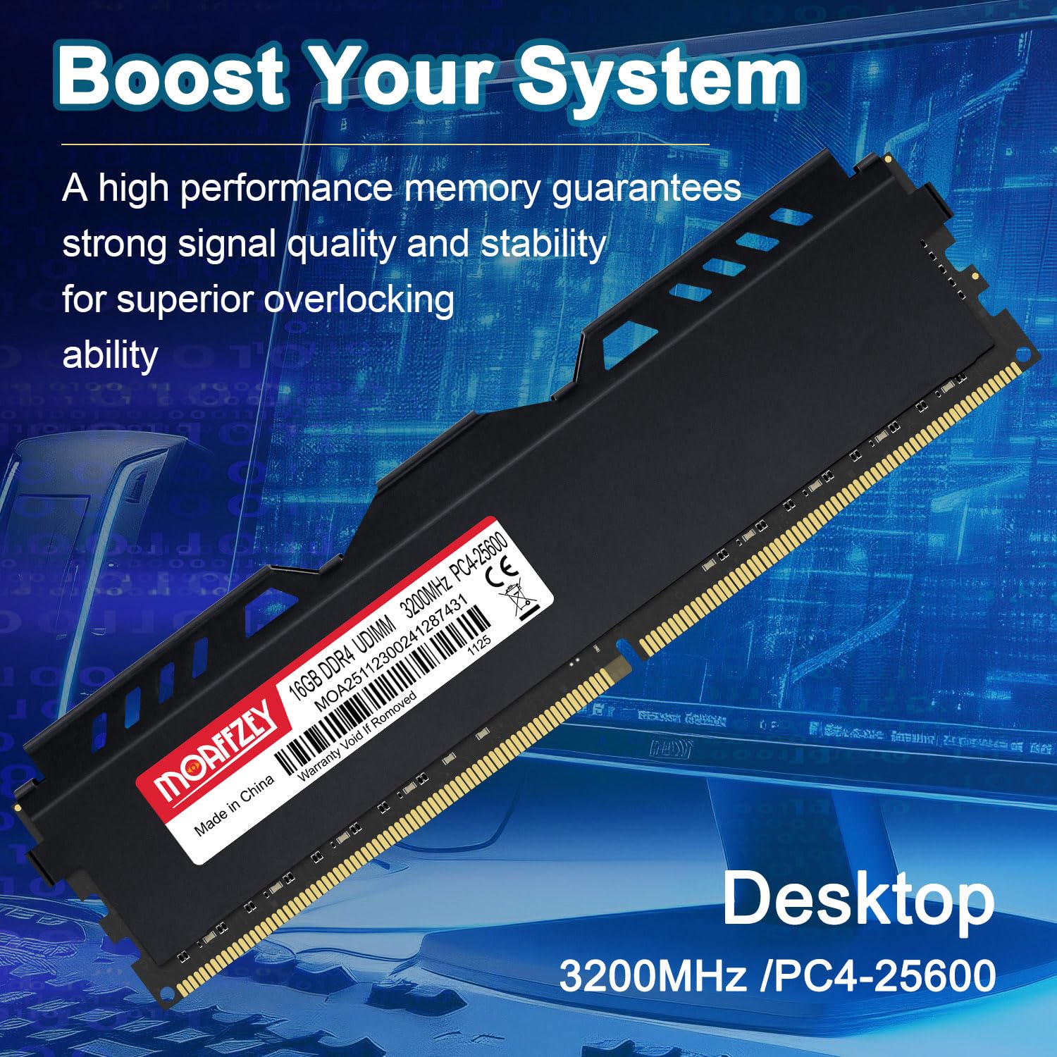 Amazon.com: Moaffzey DDR4 RAM 16GB 3200MHz Desktop RAM PC4-25600