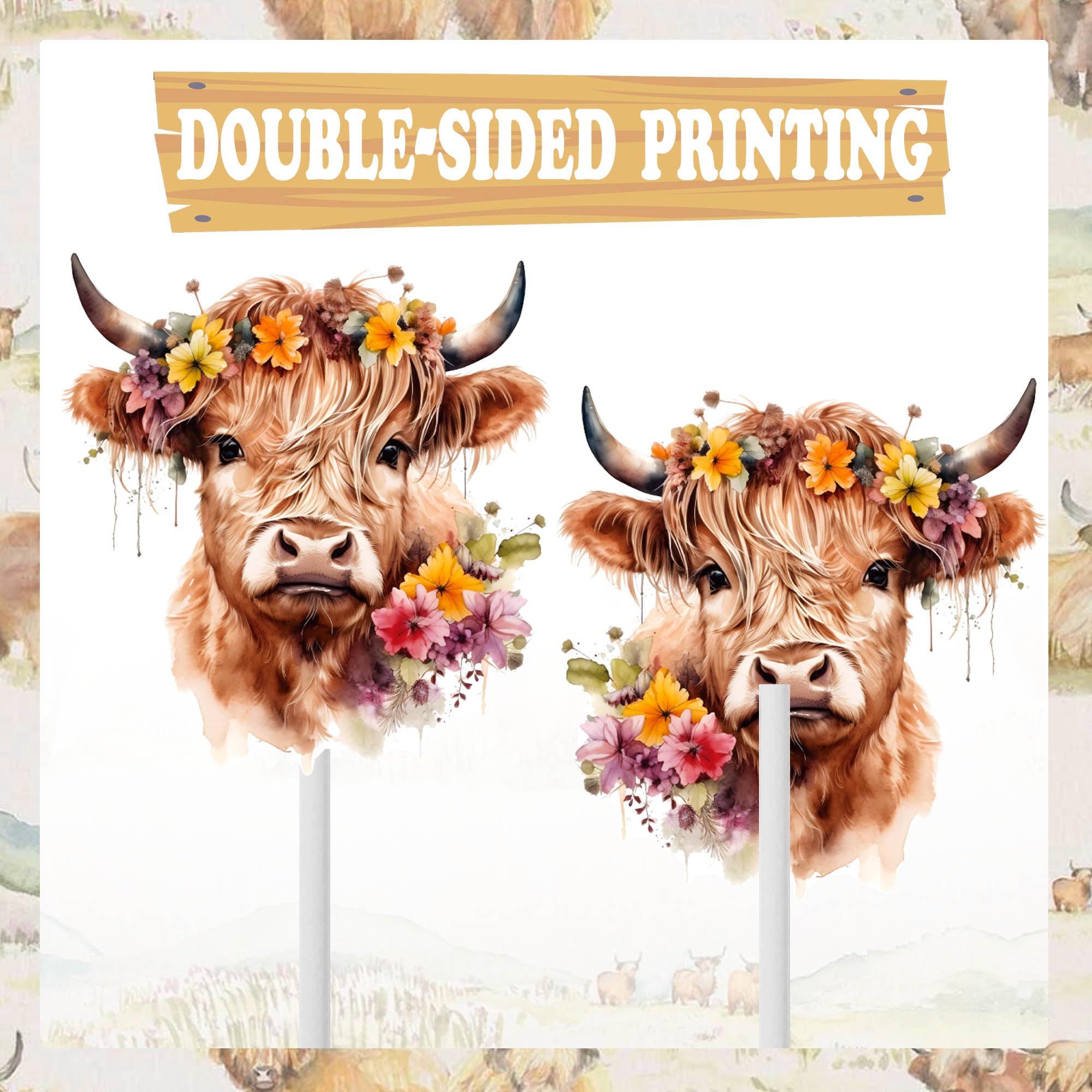 Tanlade 61 Pcs Highland Cow Cake Topper And Highland Cow Cupcake Topper Highland Cow Birthday Decorations Highland Cattle Cake Decorations For Farm Animal Zoo Boy Girl Birthday Party Decor