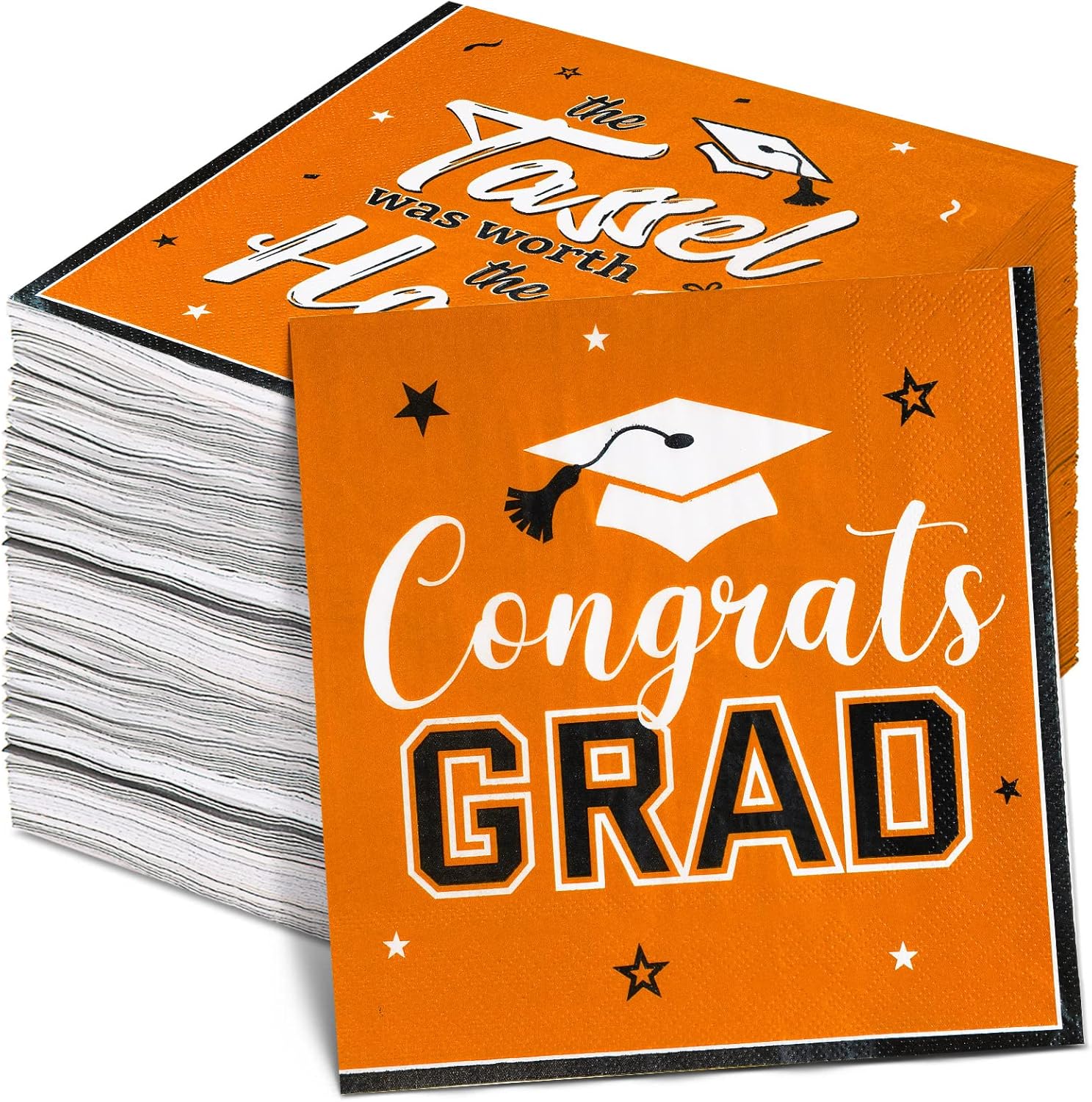 Moukeren 100 Pieces Graduation Napkins Bulk 2024 Congrats