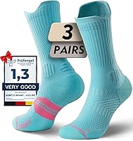 Women's Coolmax Bamboo Compression Crew Socks - Moisture-Wicking Anti-Blister for Running, Hiking, Gym | RunStrongerFeelBetter