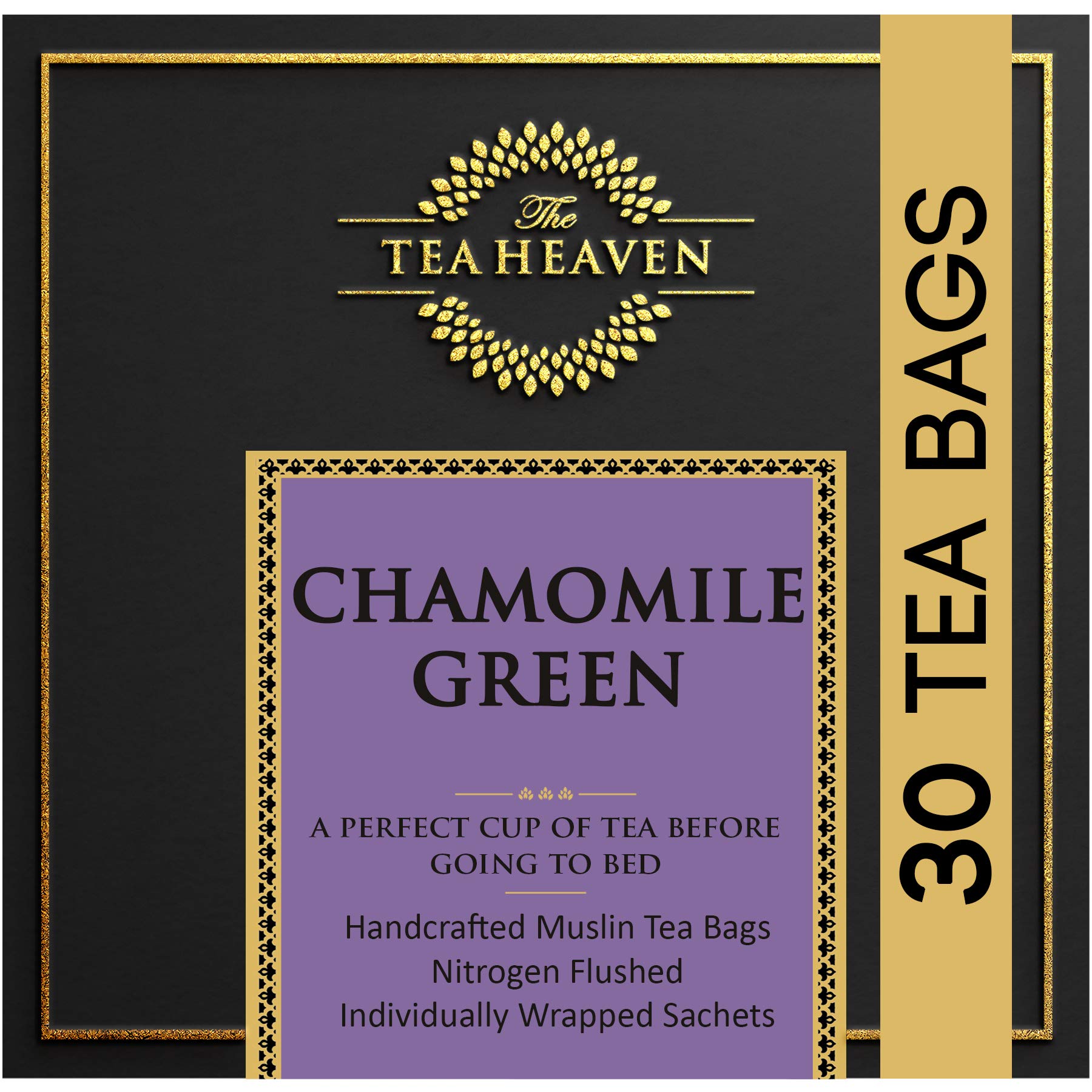 The Tea Heaven | Tea Gift - Chamomile Green Tea-Organic Chamomile-Promotes Better Sleep and Fight Depression-100% Natural Ingredients-30 Tea Bags (B08KGK8SF3) Amazon Price History, Amazon Price Tracker