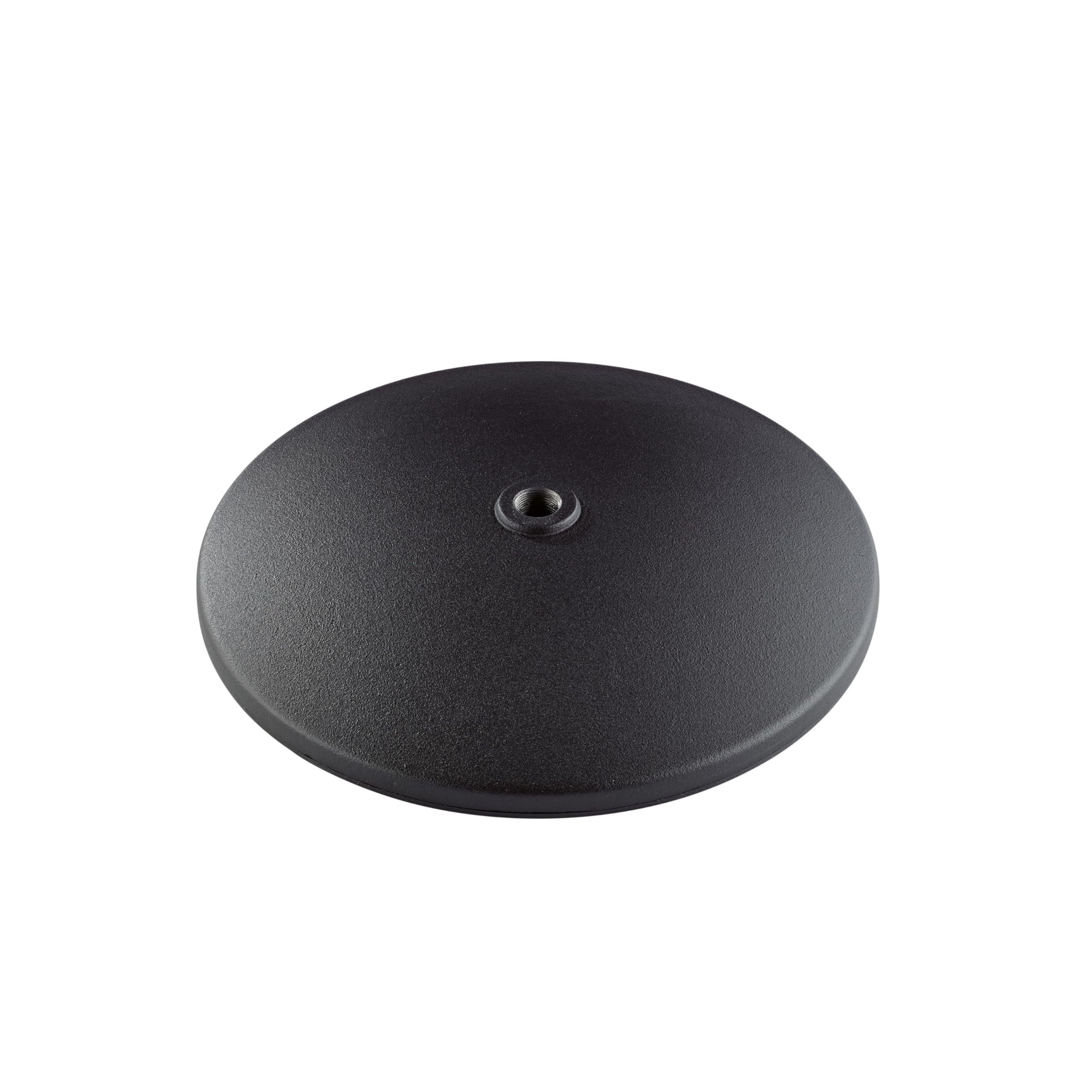 K&M 26009 Rundsockel Schwarz - Stahl mit M20 x 1,25 mm Gewindeanschluss - 4 cm Höhe, 30 cm Durchmesser