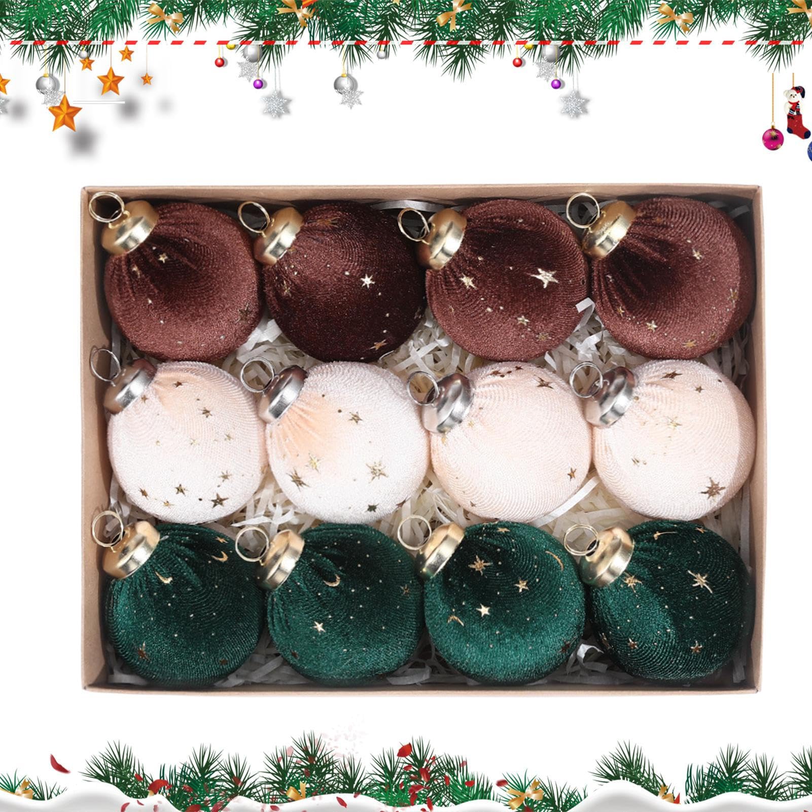 Boules de Noël en velours pour embellir vos fêtes de famille