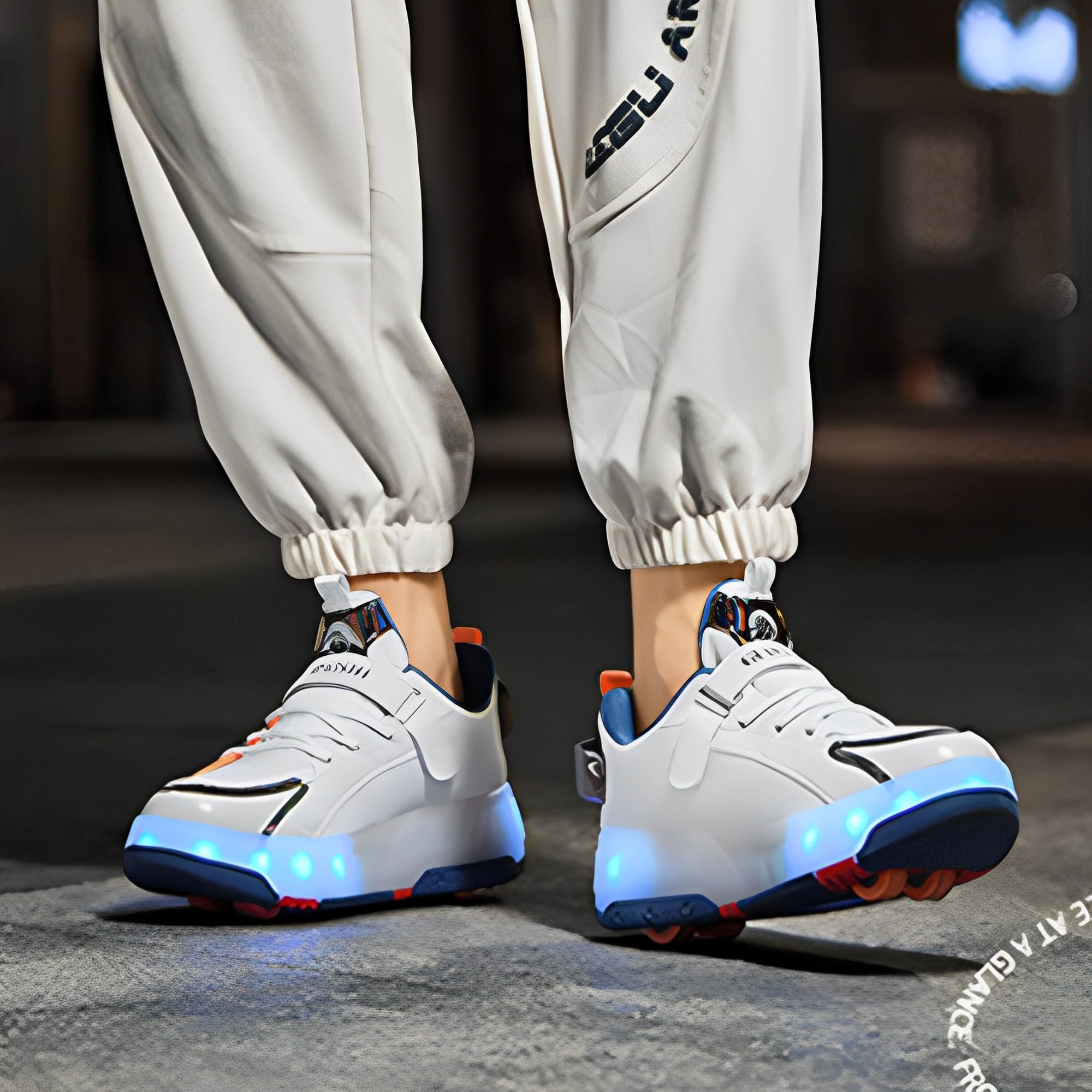 Hixingo Scarpe con Rotelle per Ragazzi Ragazze, Bambino 2 in 1 Scarpe da Skateboard con LED Sneakers Sportive Scarpe Ginnastica Pattini a Rotelle con 4 Ruote Outdoor Unisex