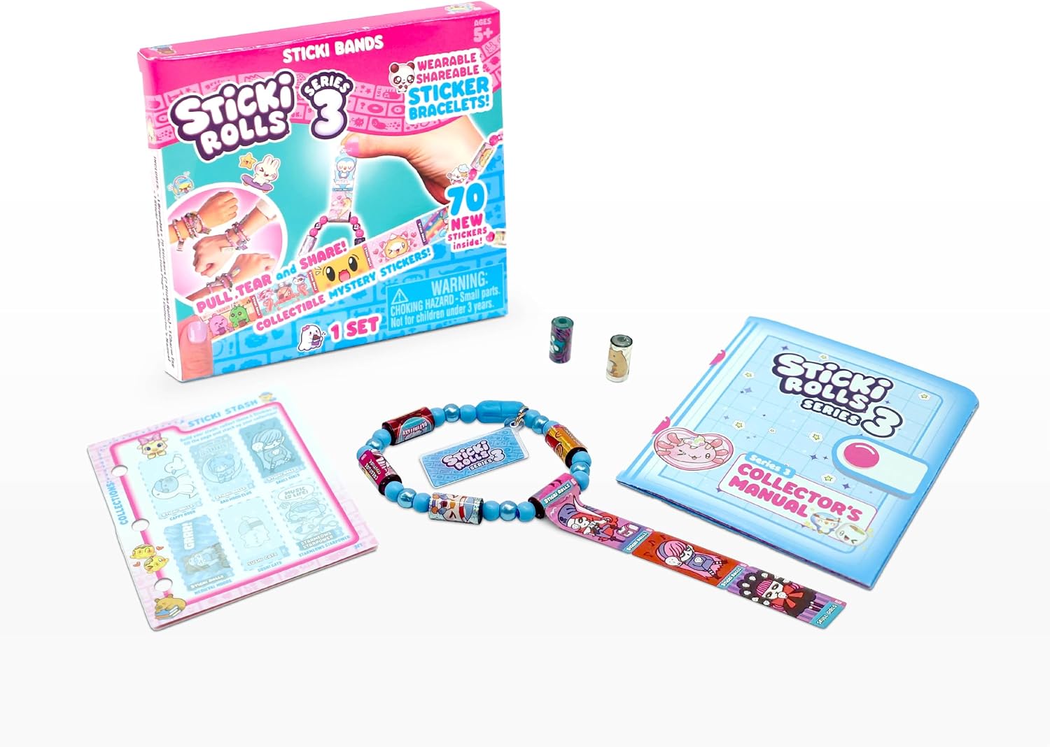 STICKI ROLLS Sticki Bands - Wearable Sticker Toy Bracelet for Kids