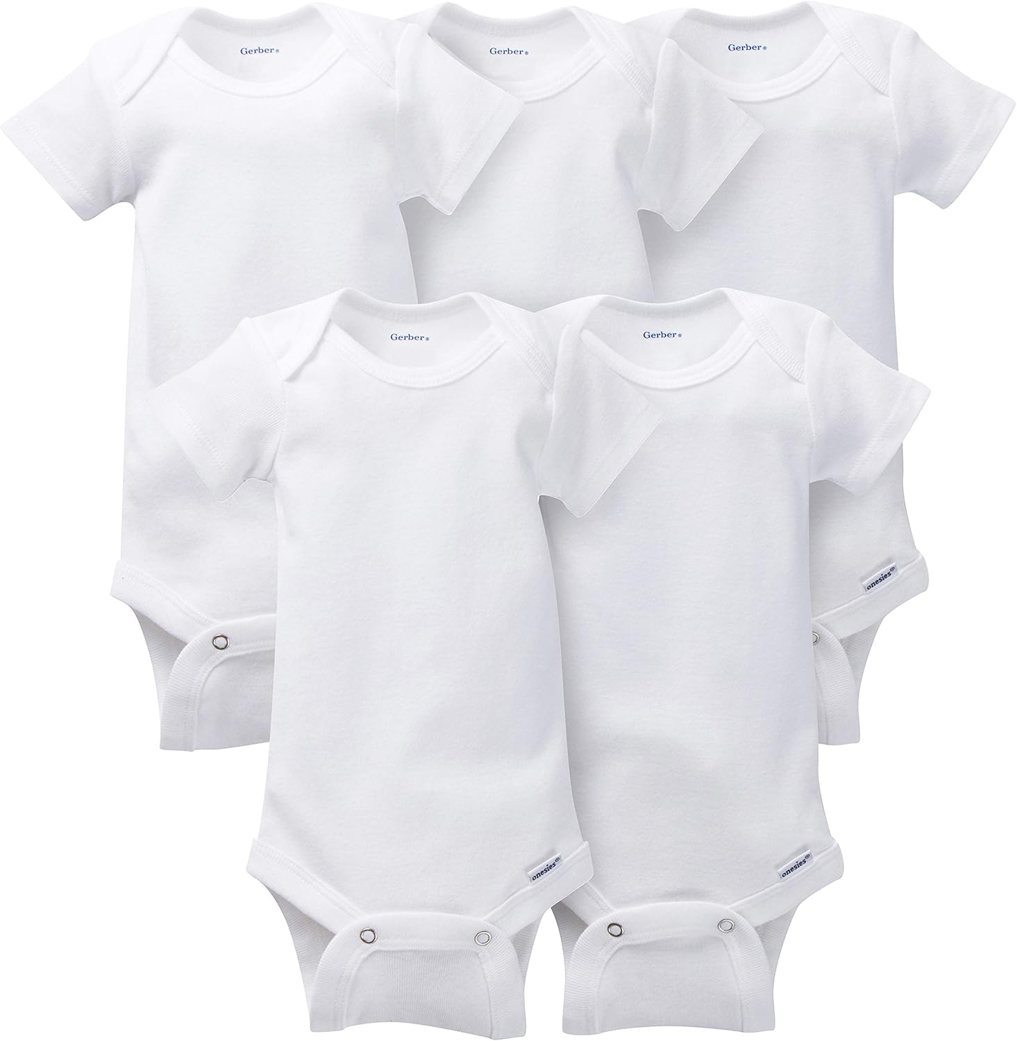 Gerber Baby Girls' 5 Pack Onesies
