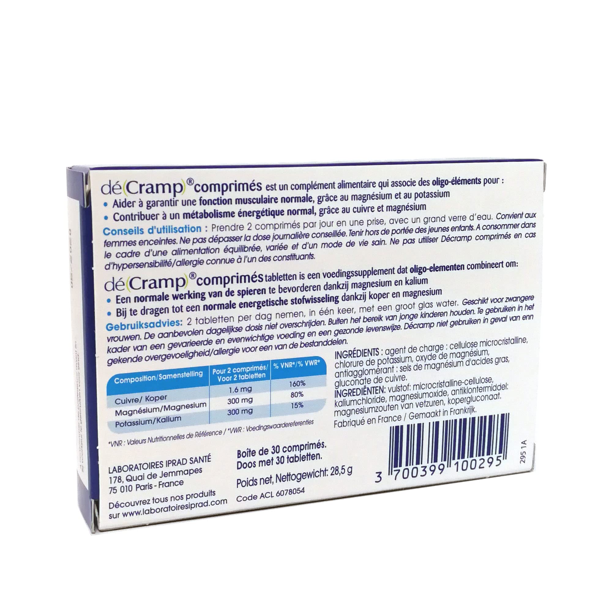 DéCramp NOUVELLE FORMULE + concentrée en oligo-éléments - Lot de 2 Boites de 30 Comprimés (2)