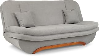 Honeypot - Sofa - Weronika - Large Storage Sofa Bed for Living Room- 3 Seater - Grey Fabric (3 Seater)