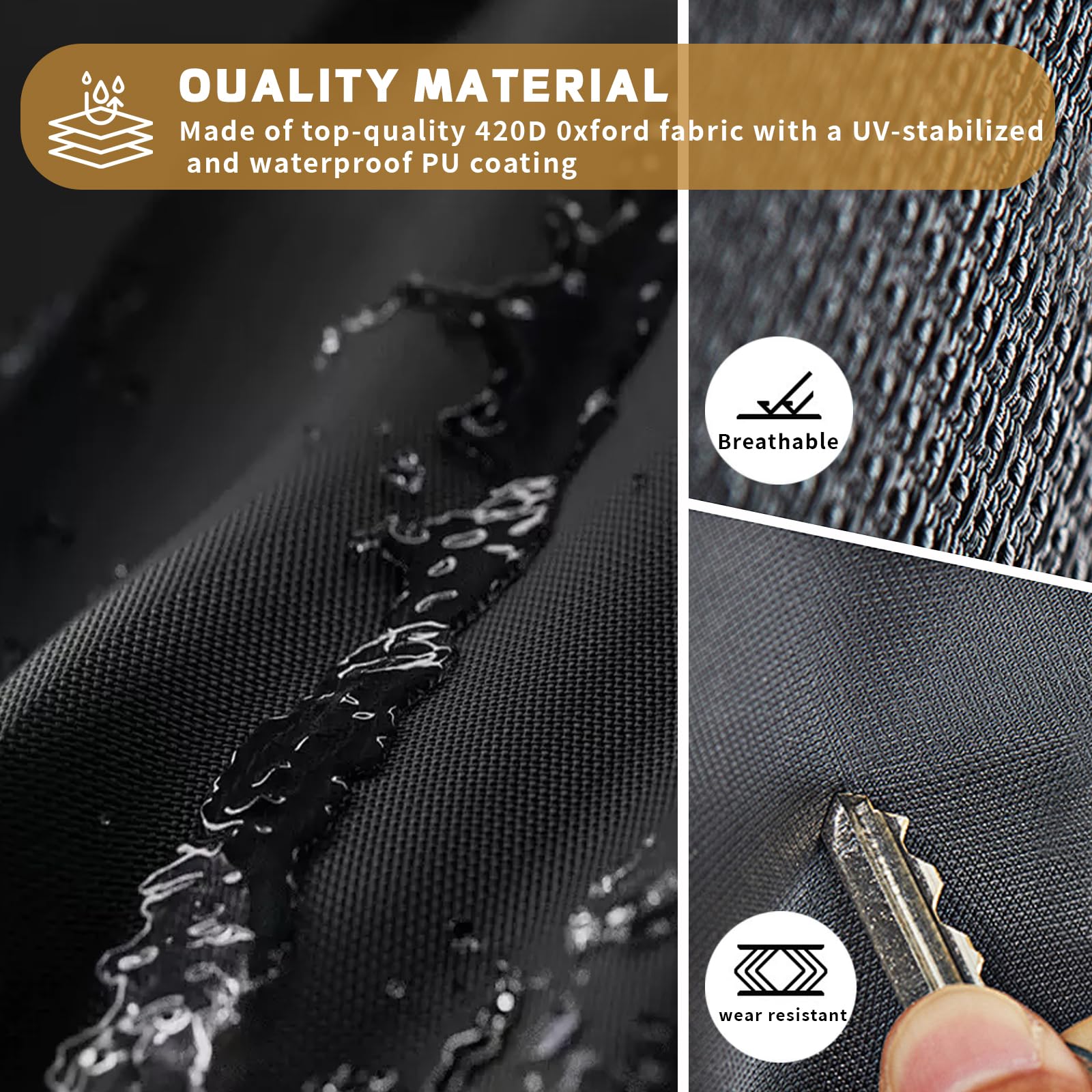 Copertura Tavolo Esterno Impermeabile - 240x90x70cm/LxWxH - Rettangolare Resistente allo Strappo Tessuto Oxford 420D Antivento Anti-UV Copertura Tavolo Esterno, Telo Copri Mobile