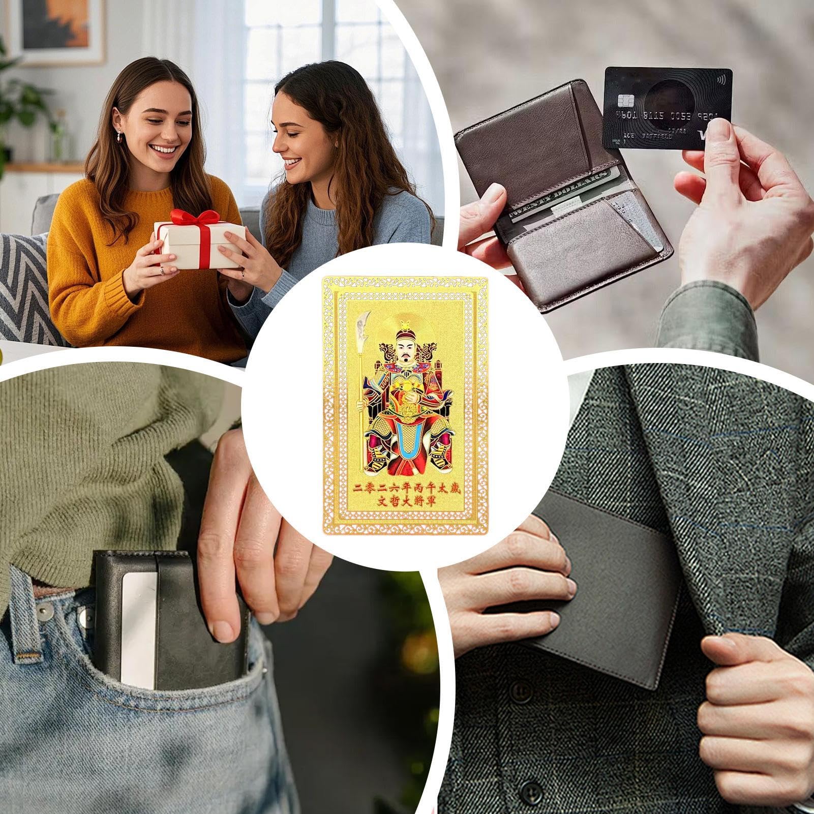 Carte Tai Sui 2026 – Porte-Bonheur Et Souvenir Culturel En Métal, Déco Élégante Pour Étudiant Ou Collectionneur
