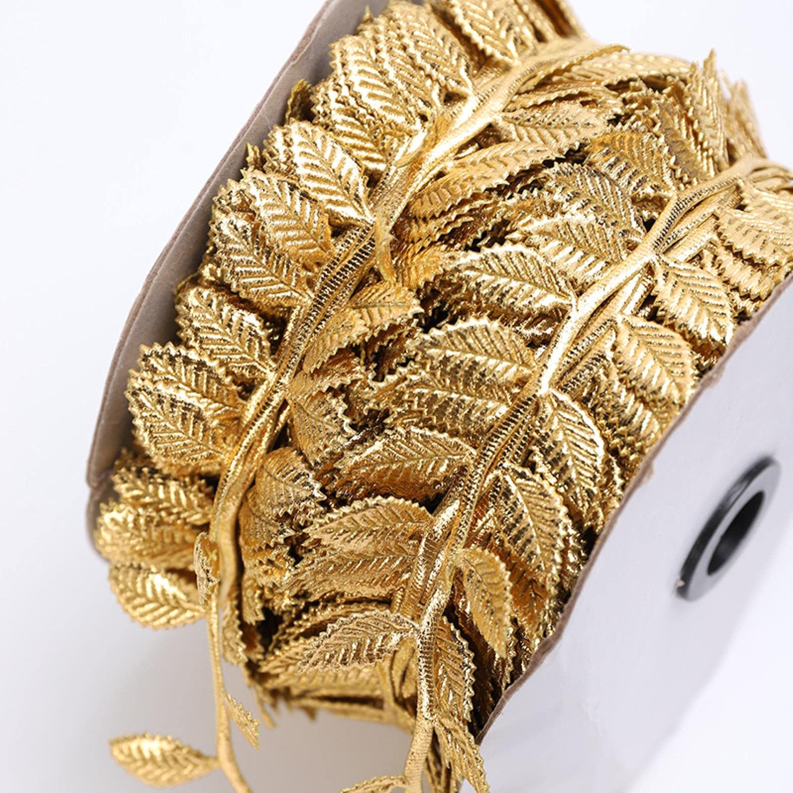 KINHA 100 metros/rollo impreso regalo Wrap cinta lazos cinta dorada para fiesta casera decorativa hecha a mano DIY árbol hoja cinta para manualidades