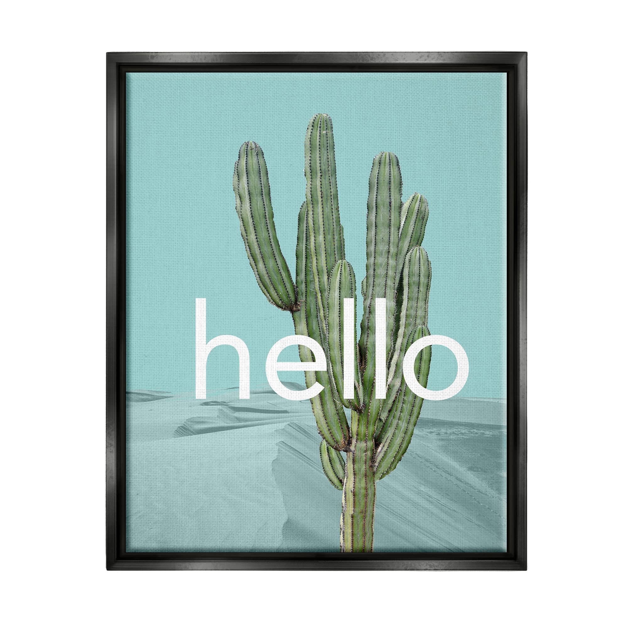 Stupell IndustriesBold Hello Cactus Greeting Blue Desert Dunes, Design by J. Weiss