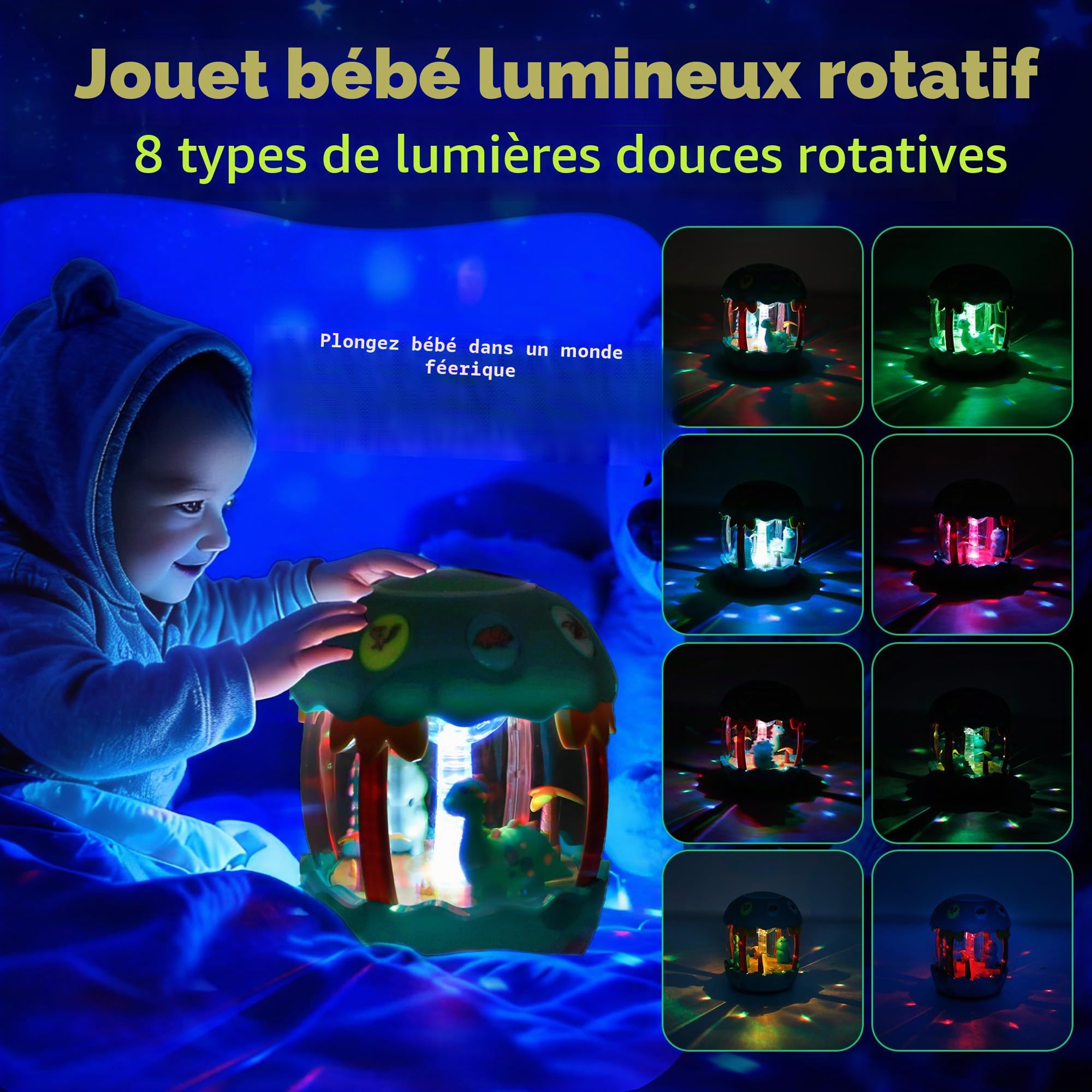 M Zimoon Projecteur Jouet Musical Bébé 6-18 Mois – Projecteur Tournant Avec Musique – M Zimoon M Zimoon Projecteur Jouet Musical Bébé 6-18 Mois – Projecteur Tournant Avec Musique – M Zimoon