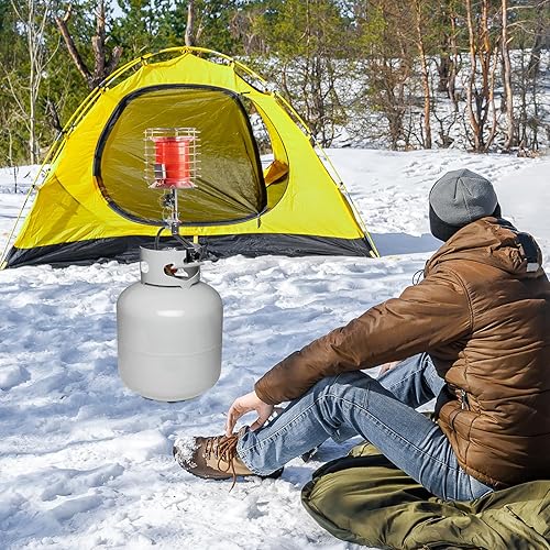 Miniatura 8 de Outvita Calentador de propano  Calentador portátil de 360 grados con ajustes de calor ajustables e interruptor de vuelco, calentadores de patio para