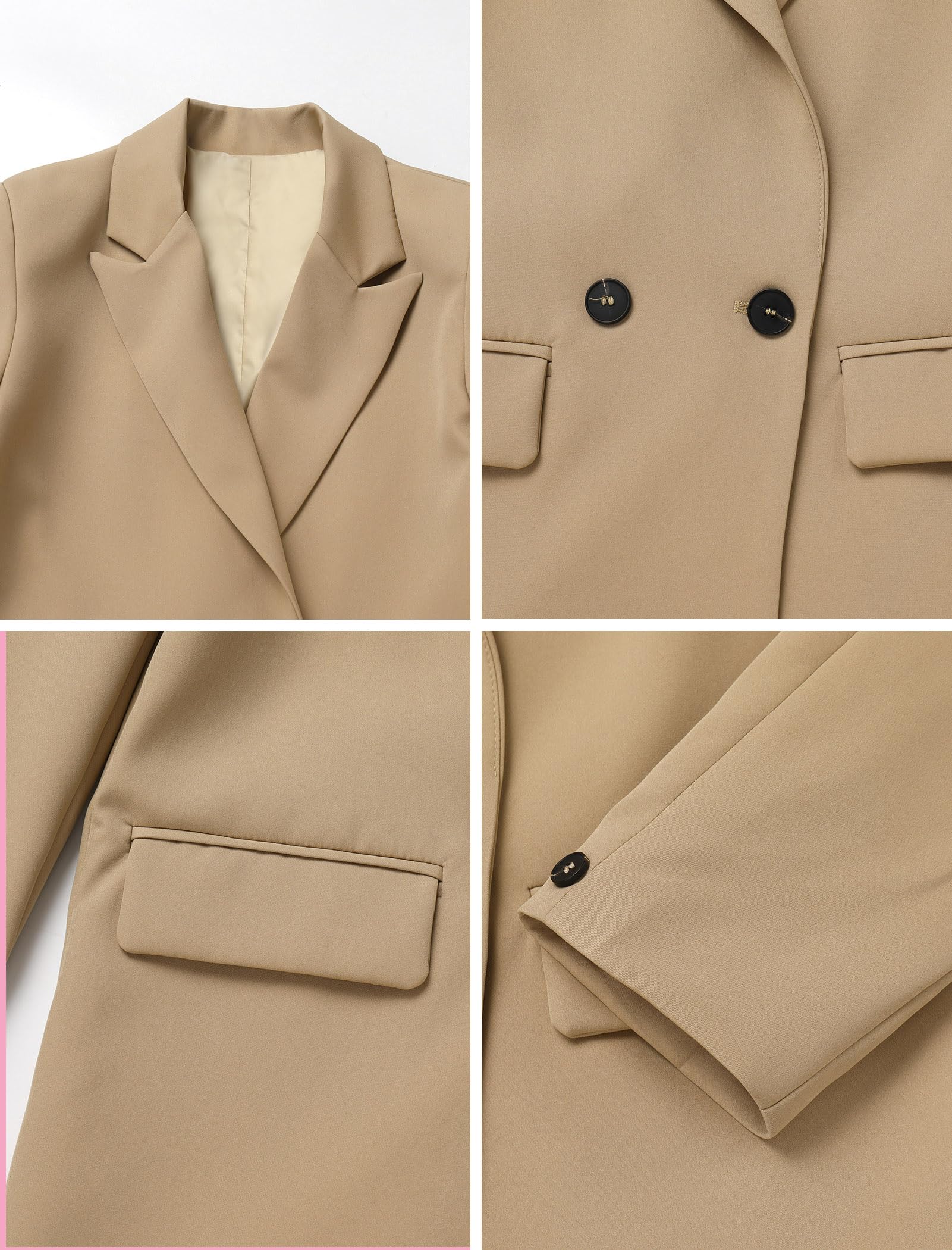 ABEHIK Damen Langärmelige Lässiger Blazer Freizeit Arbeit Anzug Winter Fall Büro Jackt für Frauen