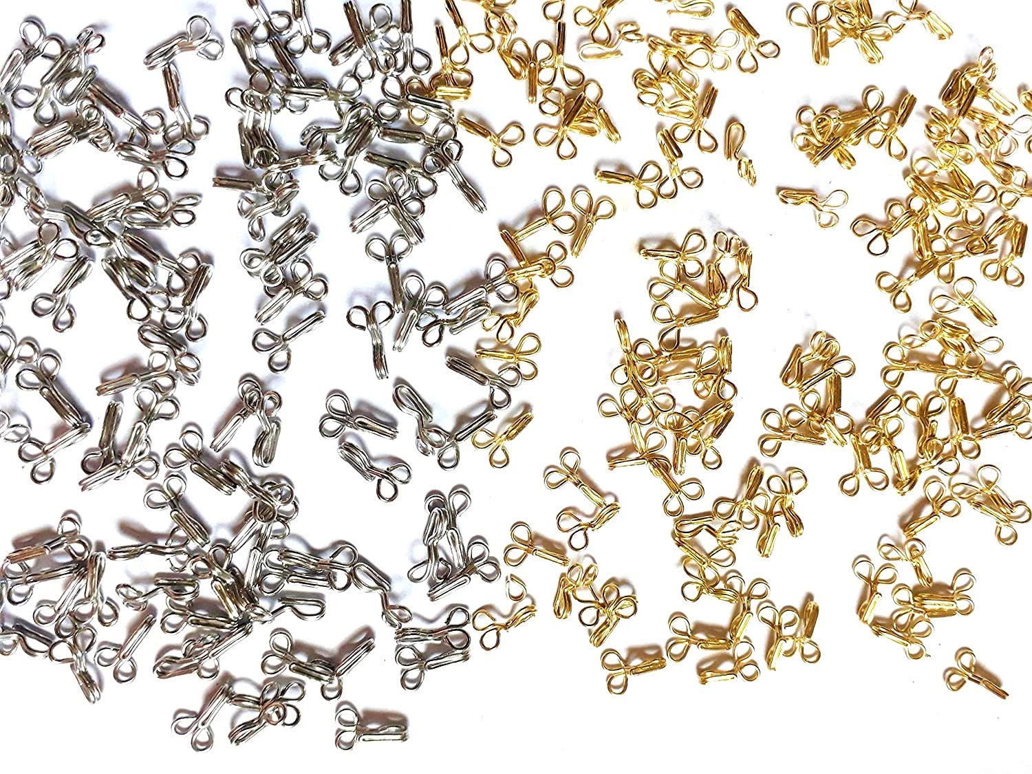 SSKR Pack of 240 Pcs Gold and Silver Color Pure Brass Blouse Hooks for Ladies Blouses, Dresses, churidars, Childrens’ Dresses, Frocks, Gowns, etc. (120+120 Pcs) (Gold and Silver) (B08W9TV43Z) Amazon Price History, Amazon Price Tracker